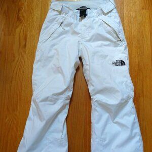 The North Face Girls Freedom Insulated Ski Pant EZ Grow, White, Size 7/8 (S)